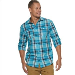 🆕Urban Pipeline Plaid Button Down Shirt, XXL